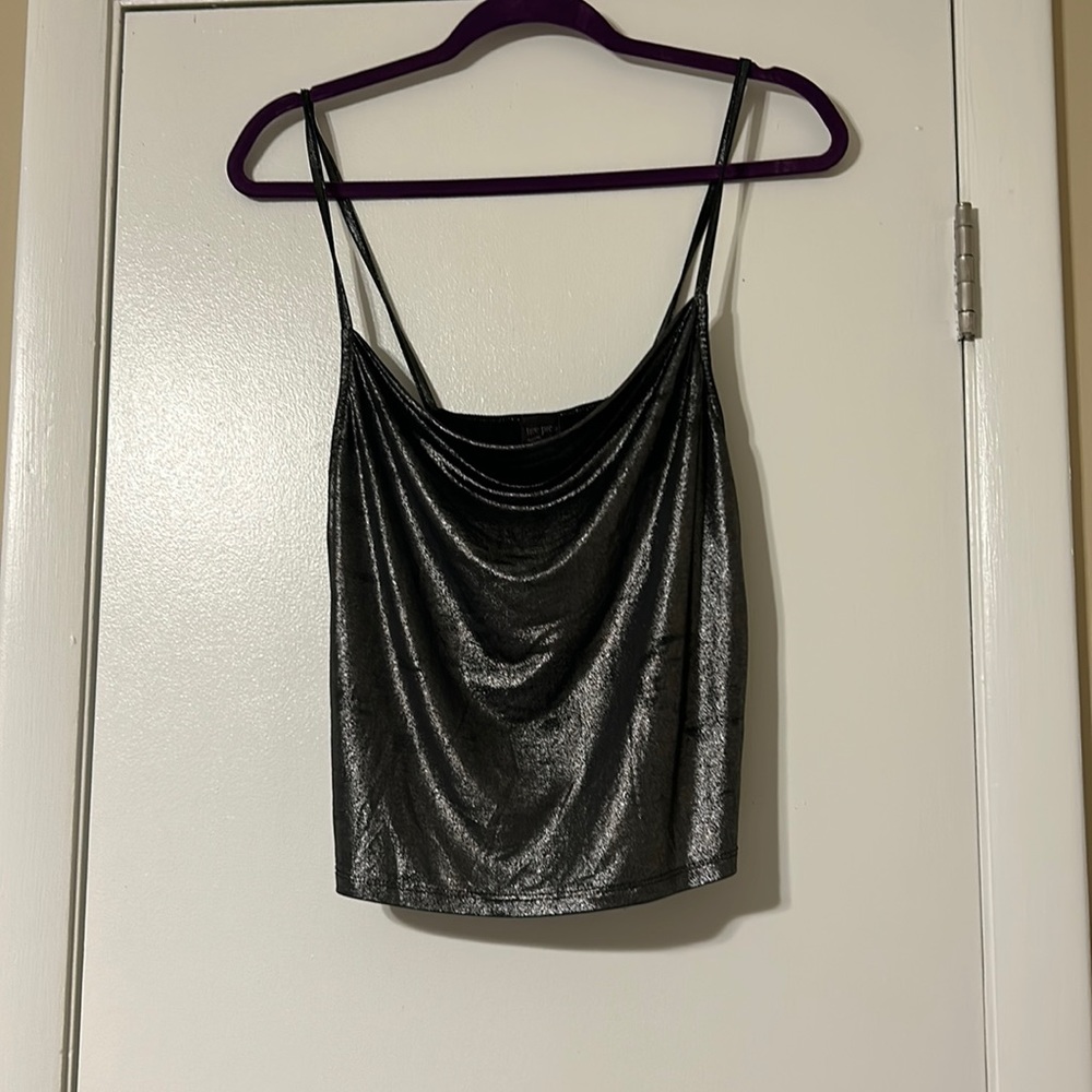 Shimmer crop top tank